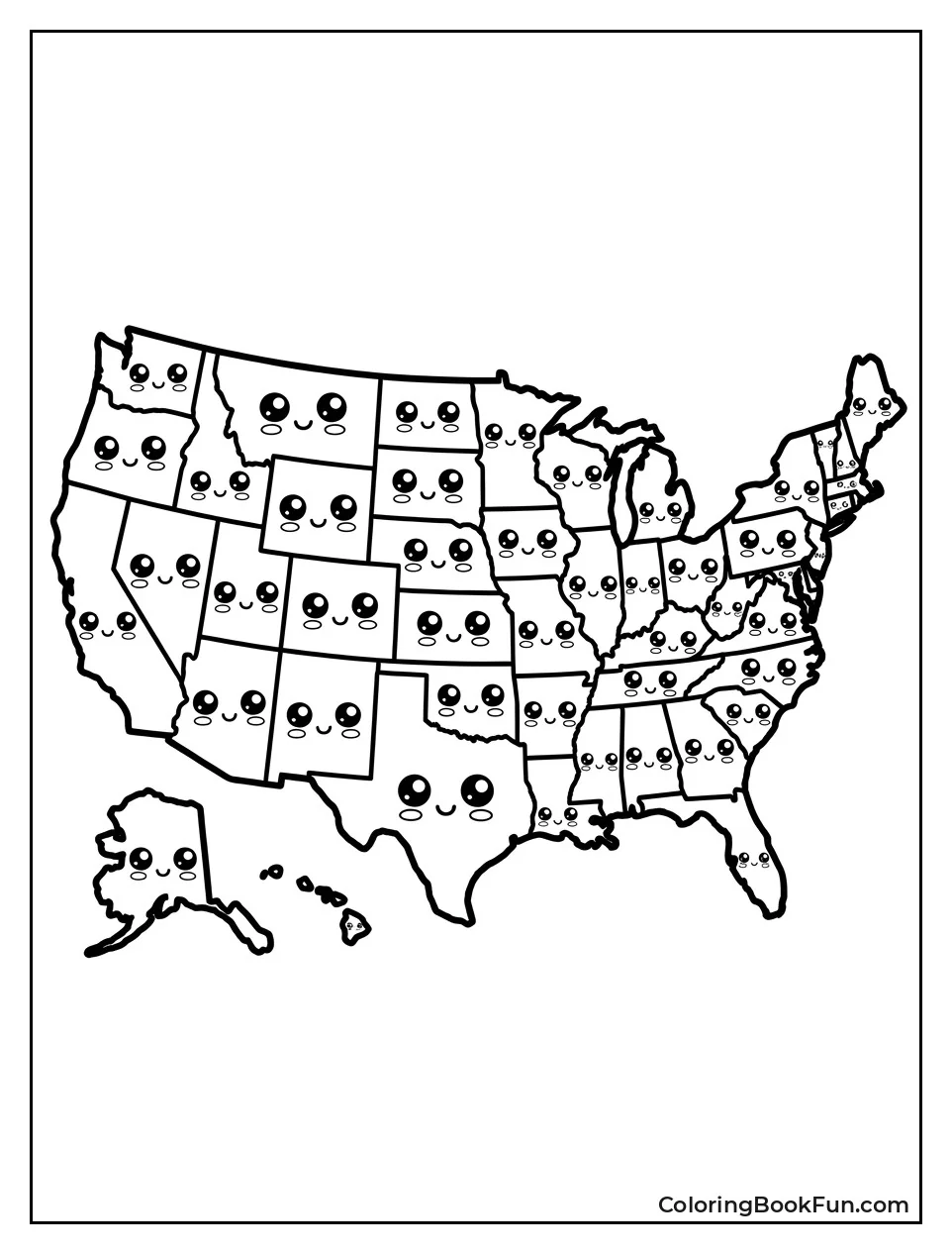 Cute Faces Smile on States