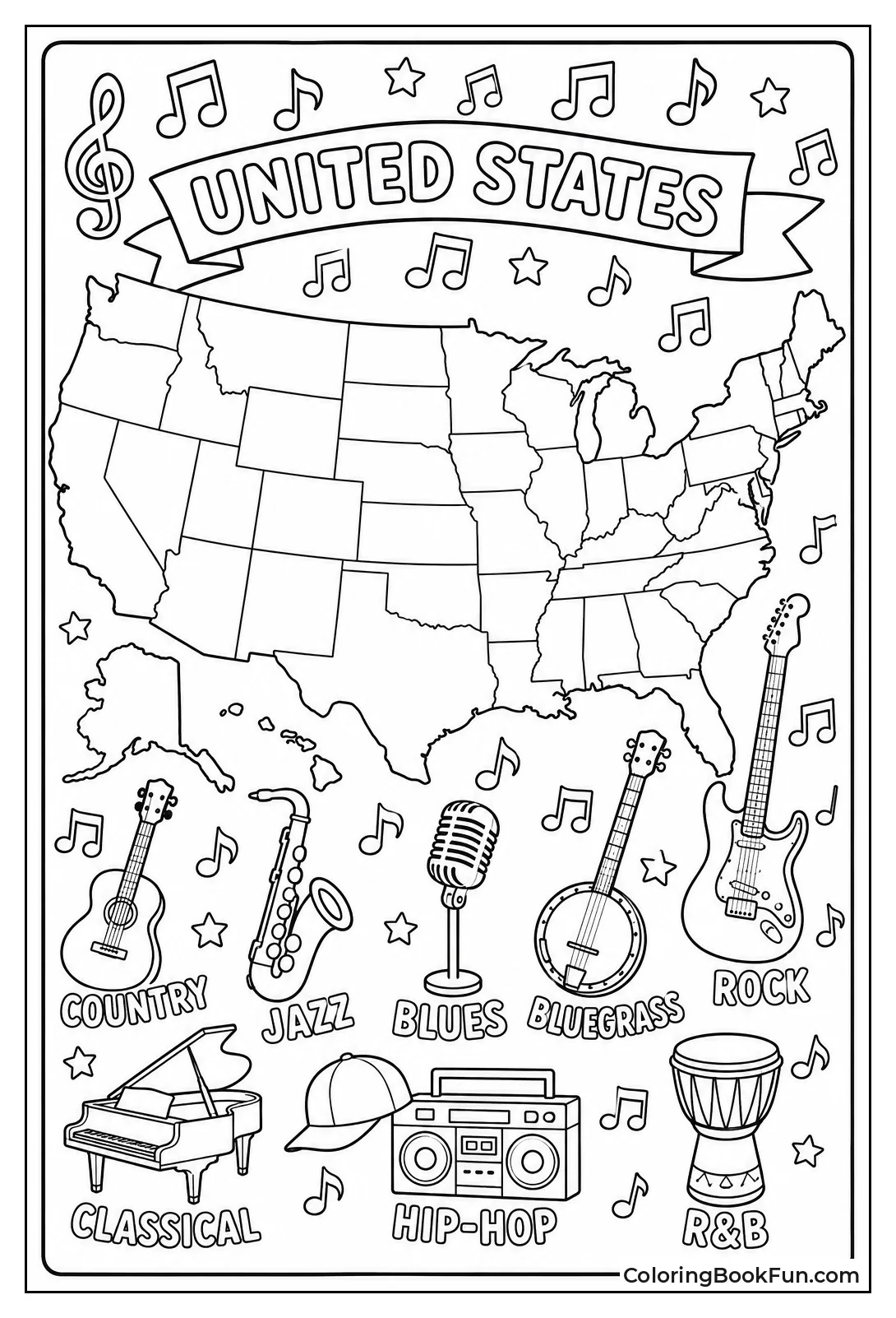 Music Notes Cover the Map