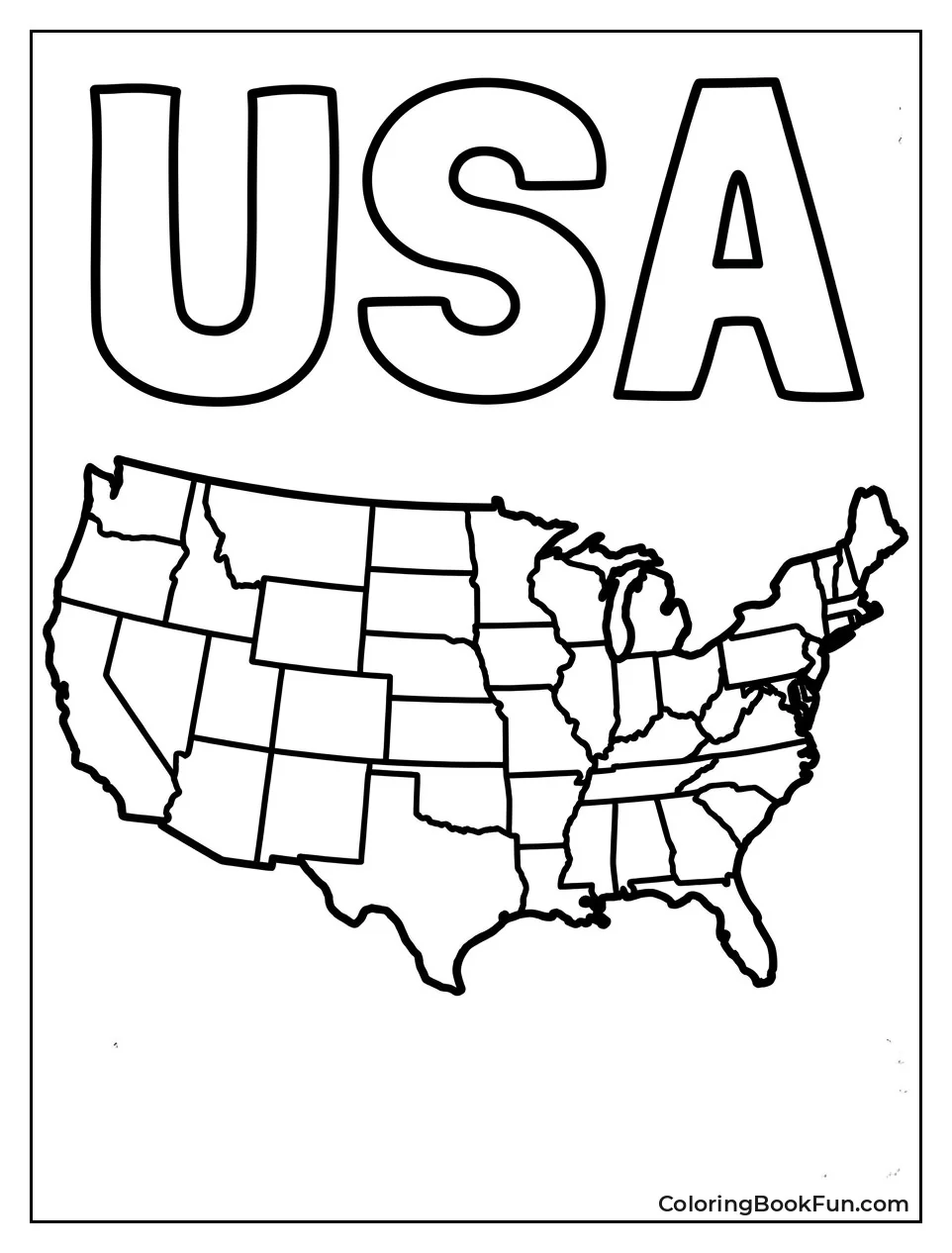 Bold Borders Outline the States