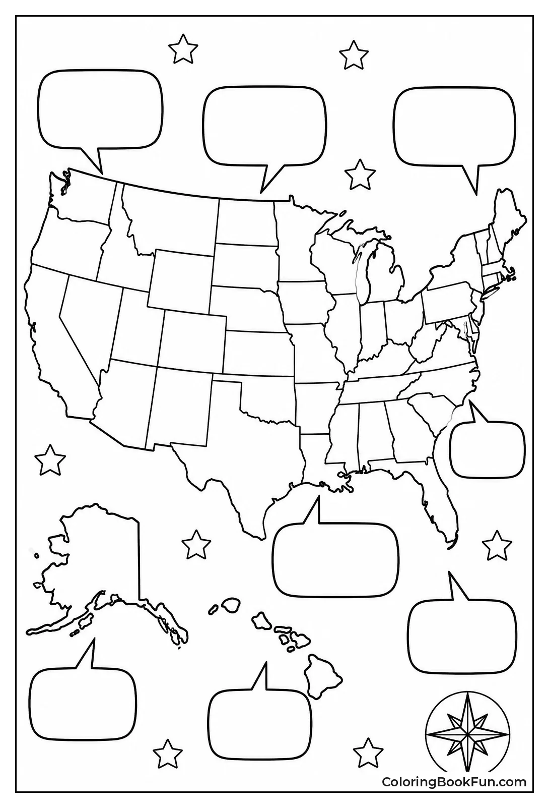 Speech Bubbles Sit Near States