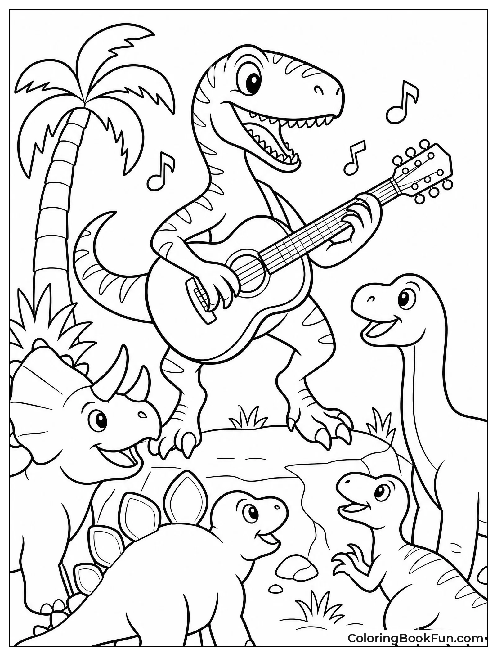 Raptor Playing a Guitar