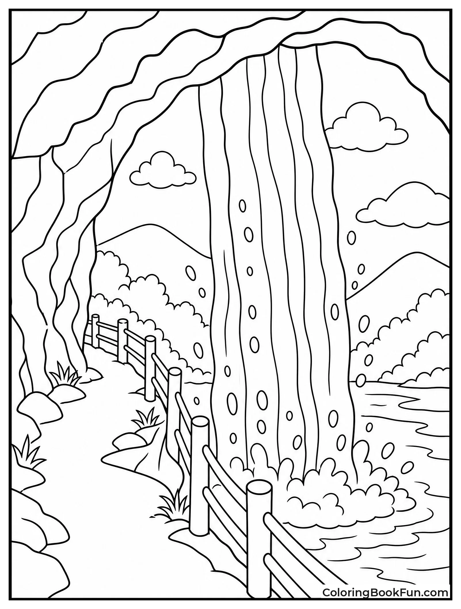 Trail Leading Behind Waterfall
