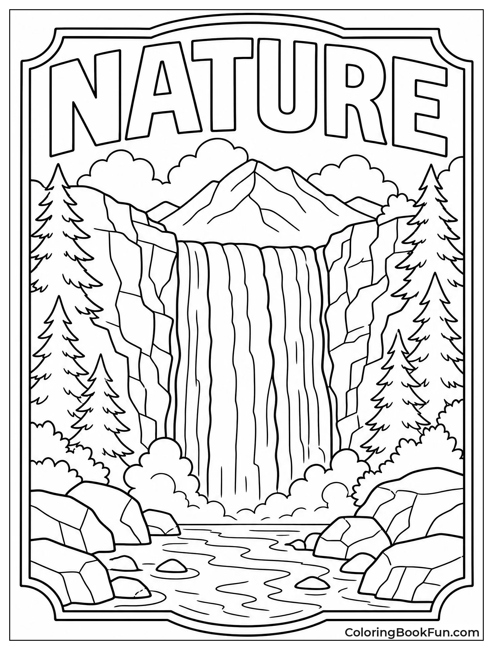 Vintage Postcard of Famous Waterfall