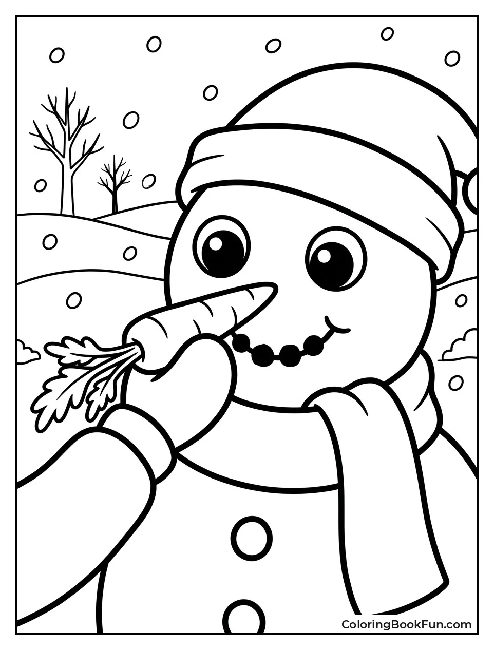 Snowman Getting Carrot Nose