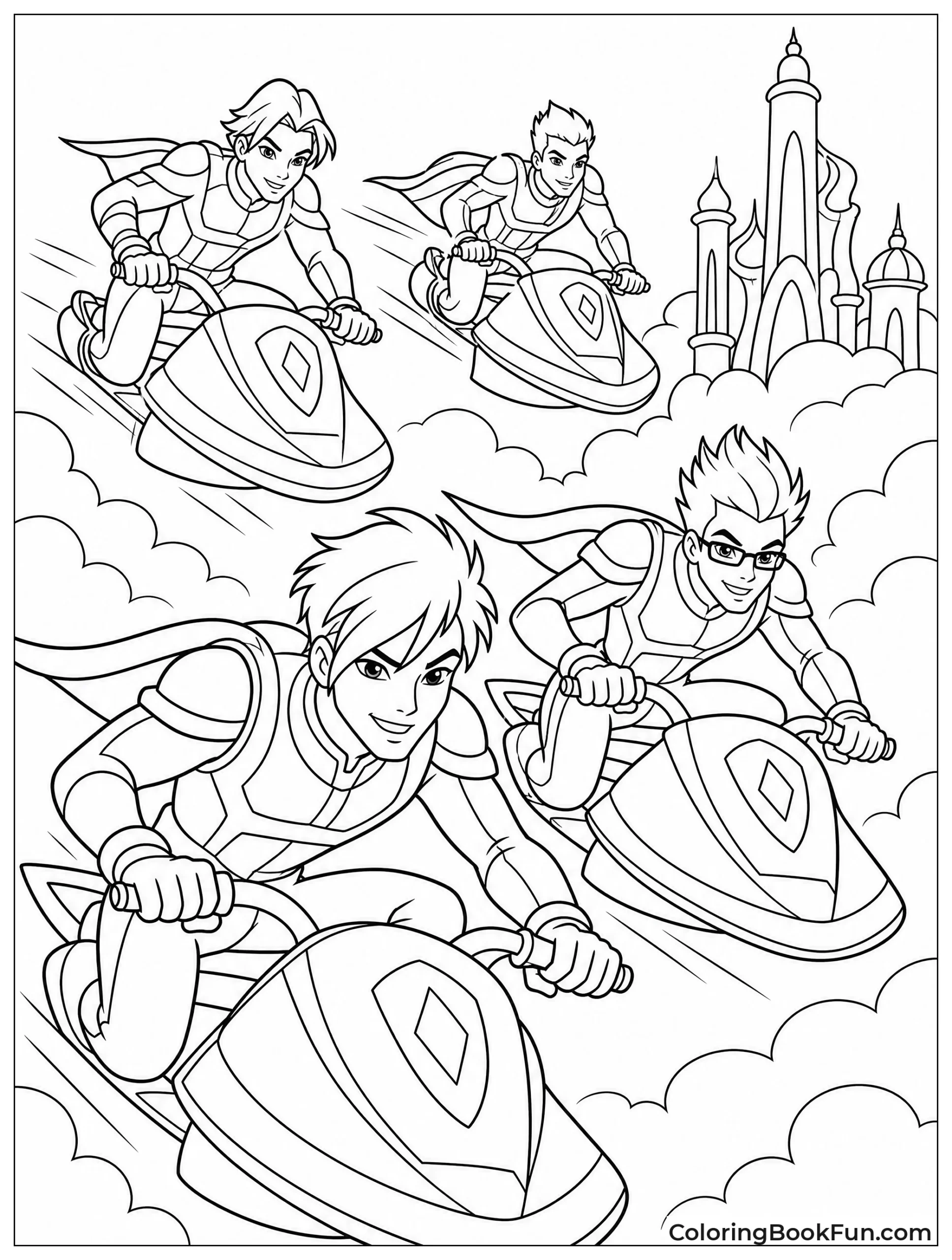 Specialists Race on Hover Sleds