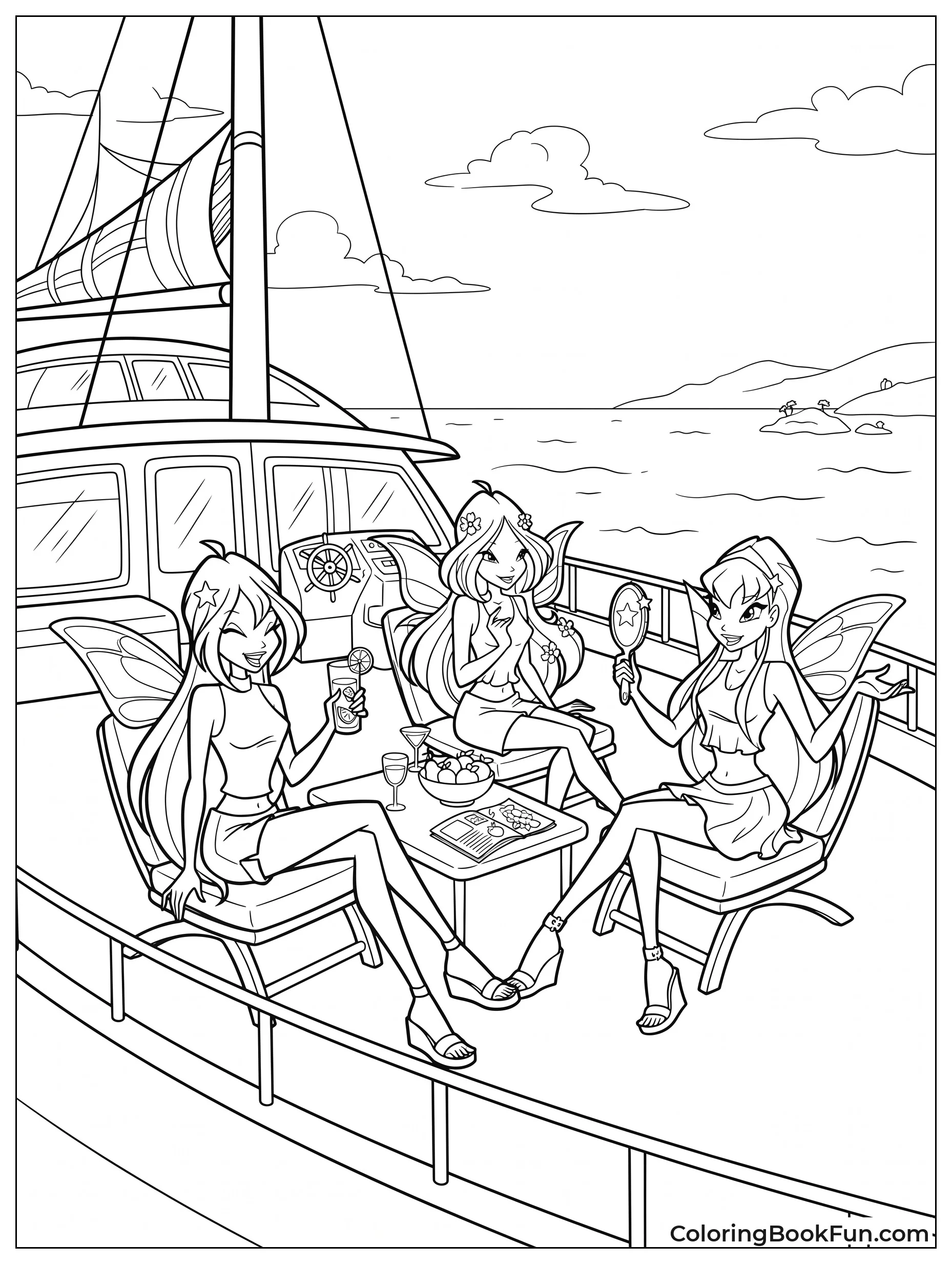 Bloom Flora and Stella Sail on Yacht
