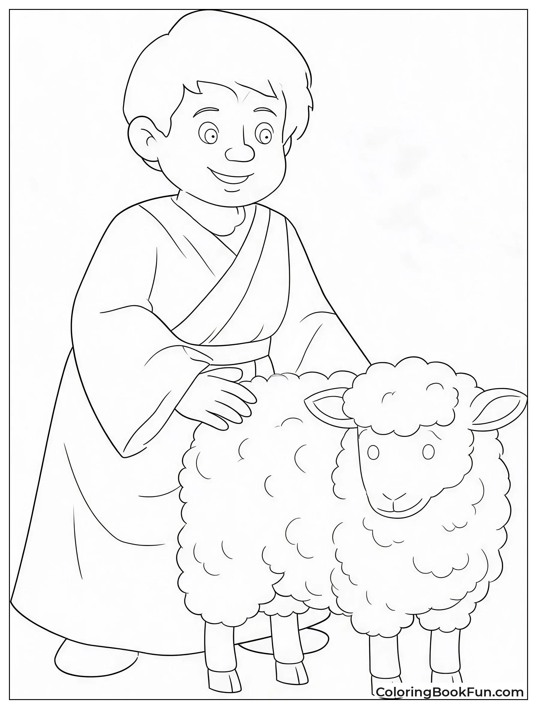 Zacchaeus Stands with a Gentle Lamb