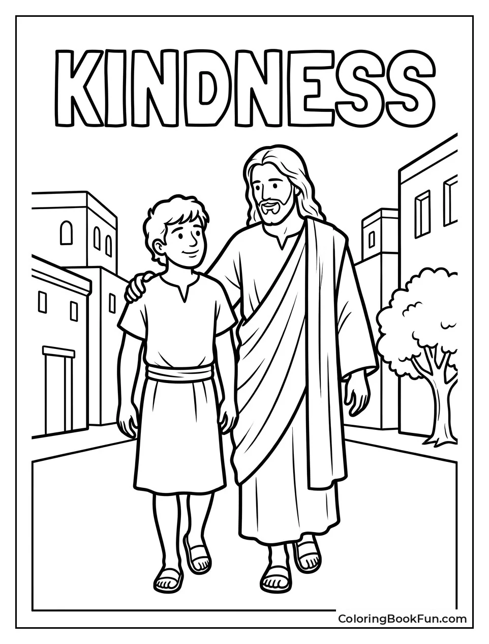 Jesus Walks with Zacchaeus as Friends