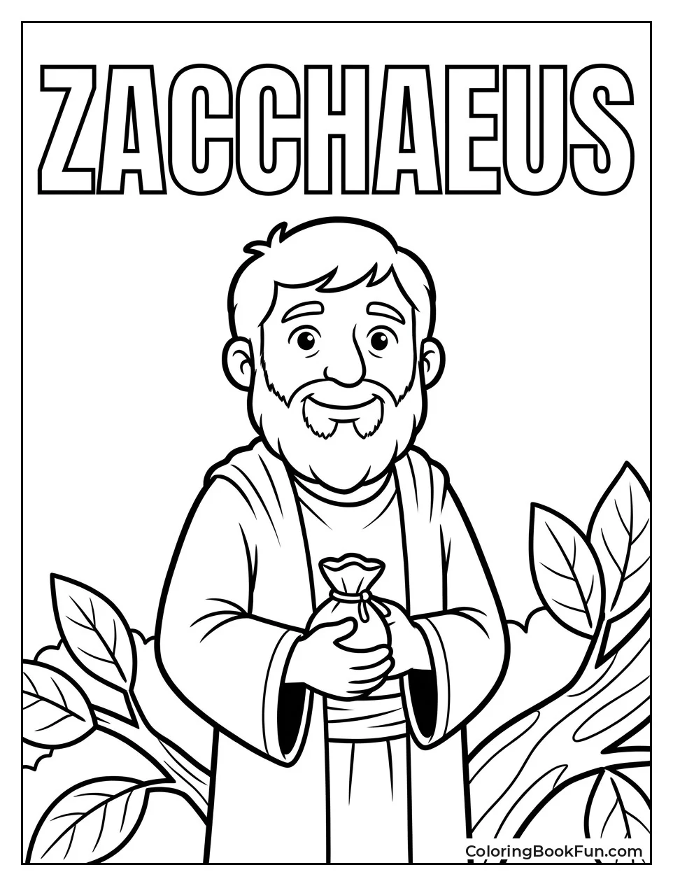 Zacchaeus Smiles with His Money Pouch