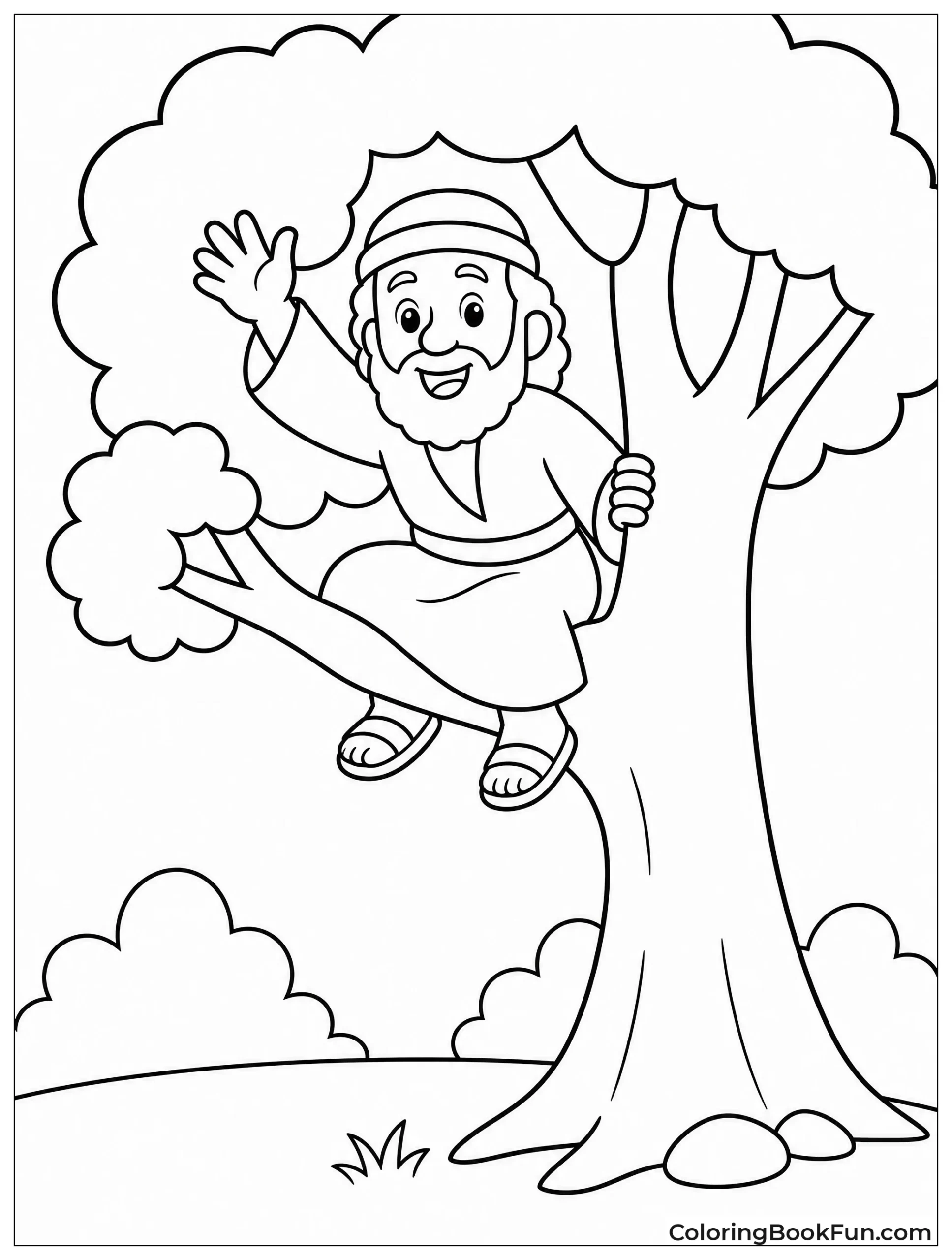 Simple Tree with Zacchaeus Waving