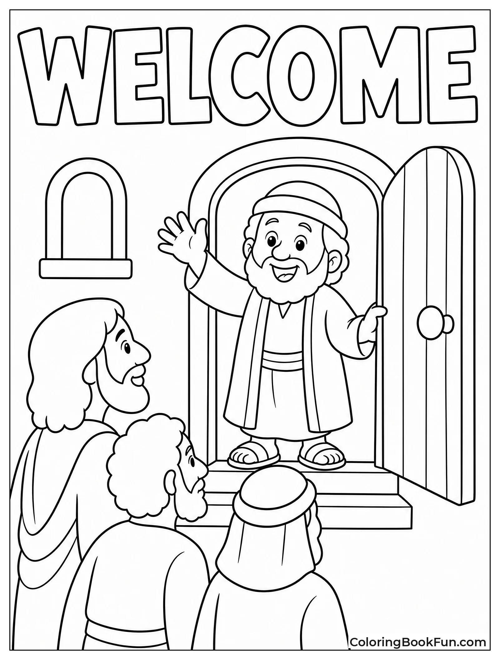 Zacchaeus Welcomes Jesus at His Door