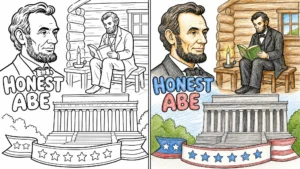 abraham lincoln coloring pages