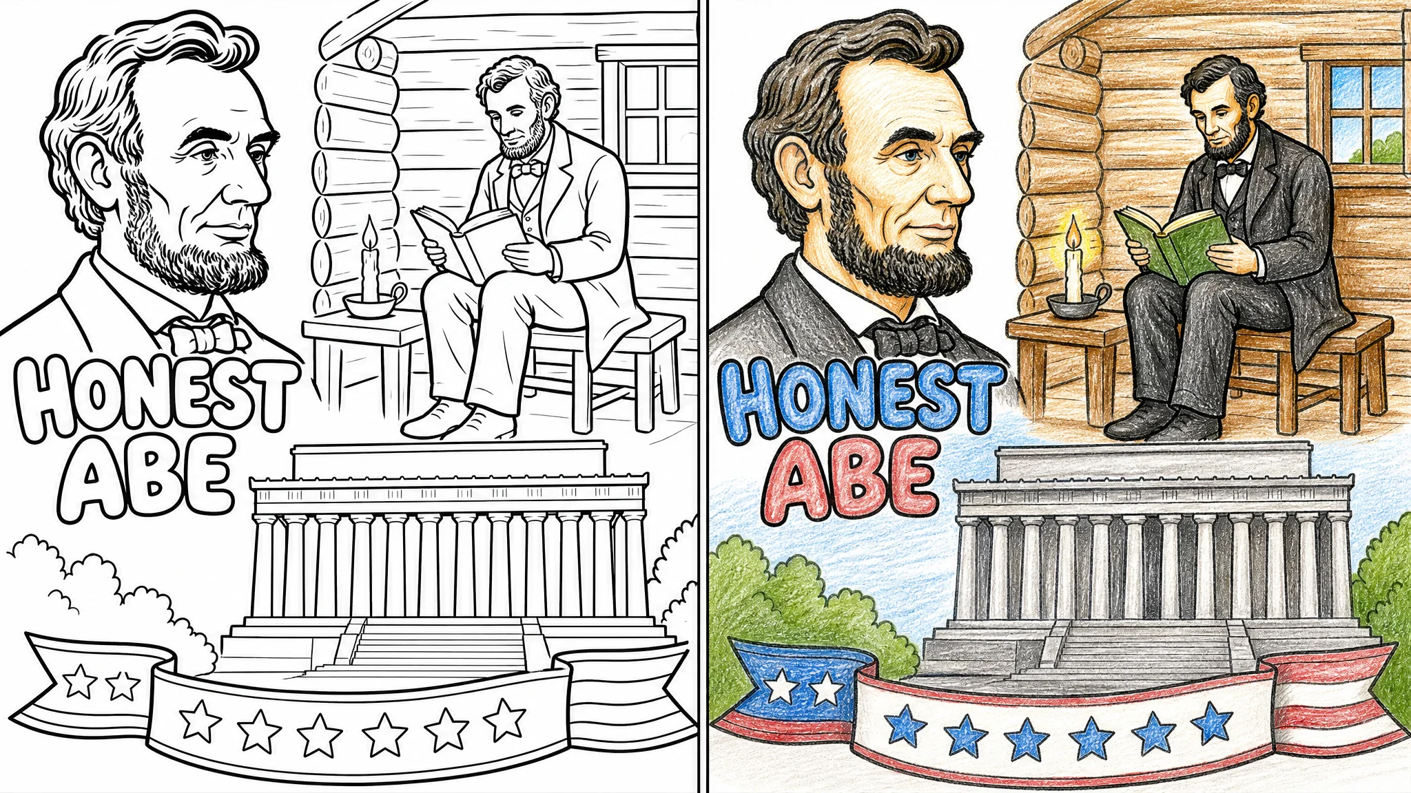 abraham lincoln coloring pages