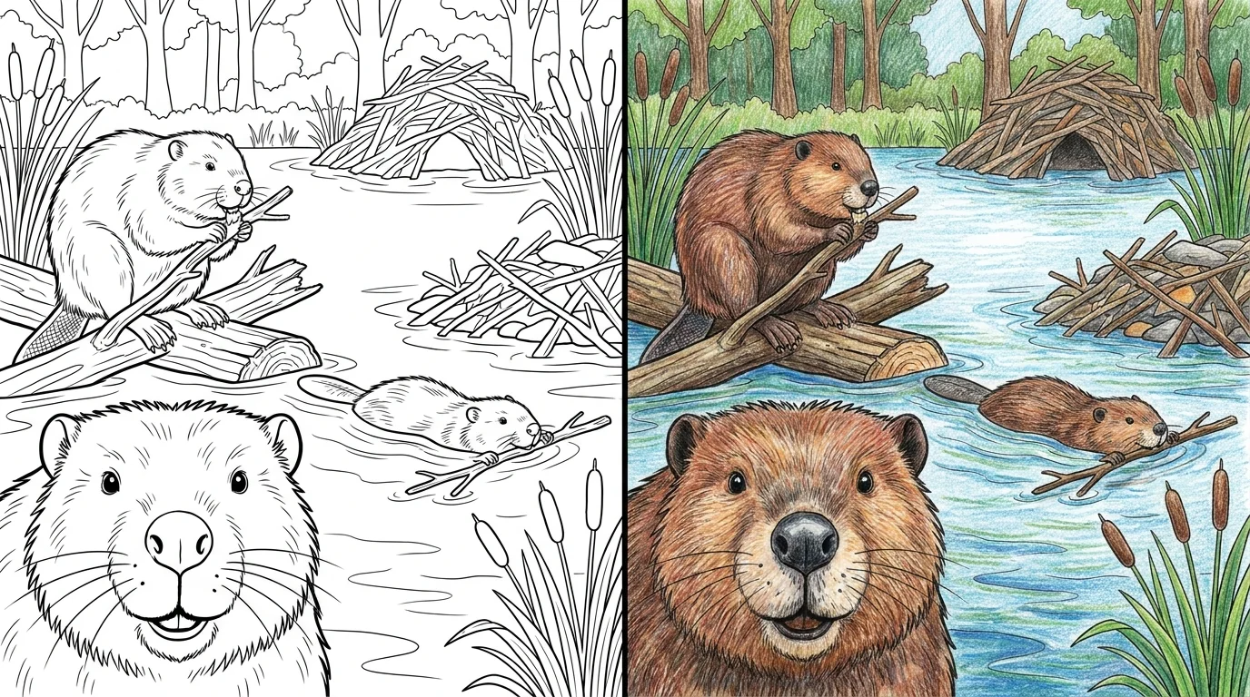 40 Beaver Coloring Pages (Free PDFs)