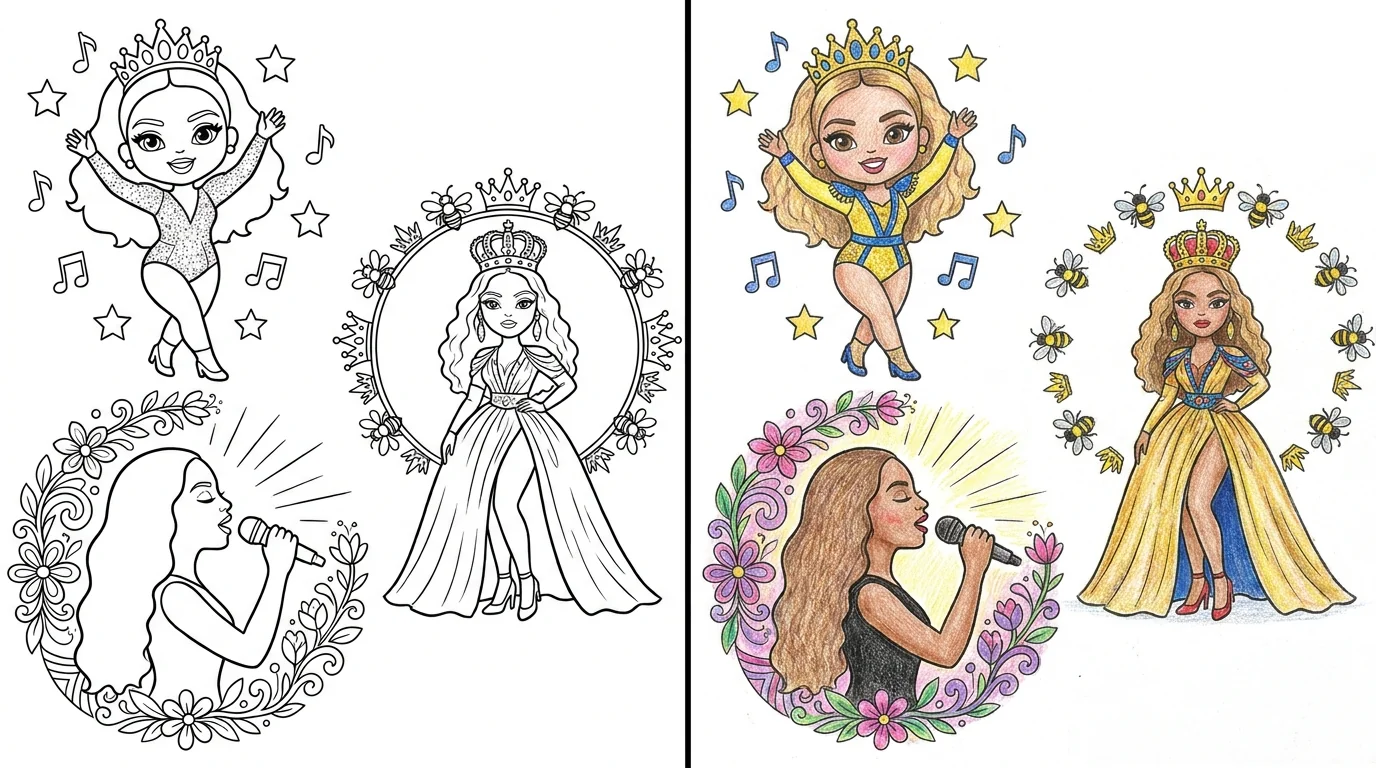 45 Beyonce Coloring Pages (Free PDFs)