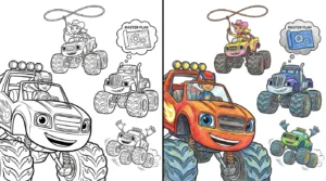 blaze and the monster machines coloring pages