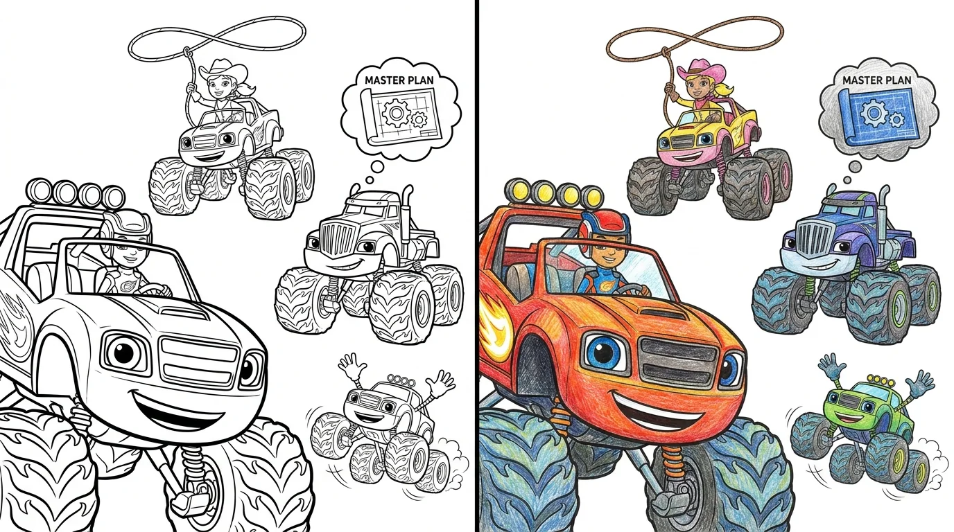 42 Blaze And The Monster Machines Coloring Pages (Free PDFs)