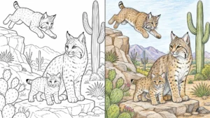 bobcat coloring pages
