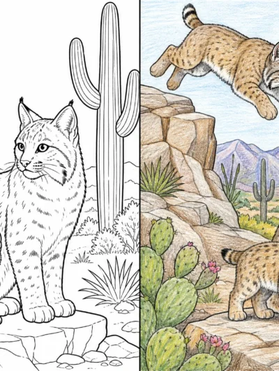Bobcat coloring pages