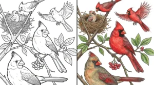 cardinal coloring pages