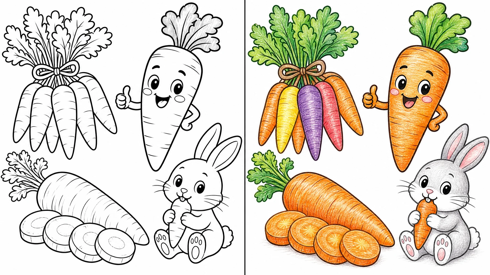 50 Carrot Coloring Pages (Free PDFs)