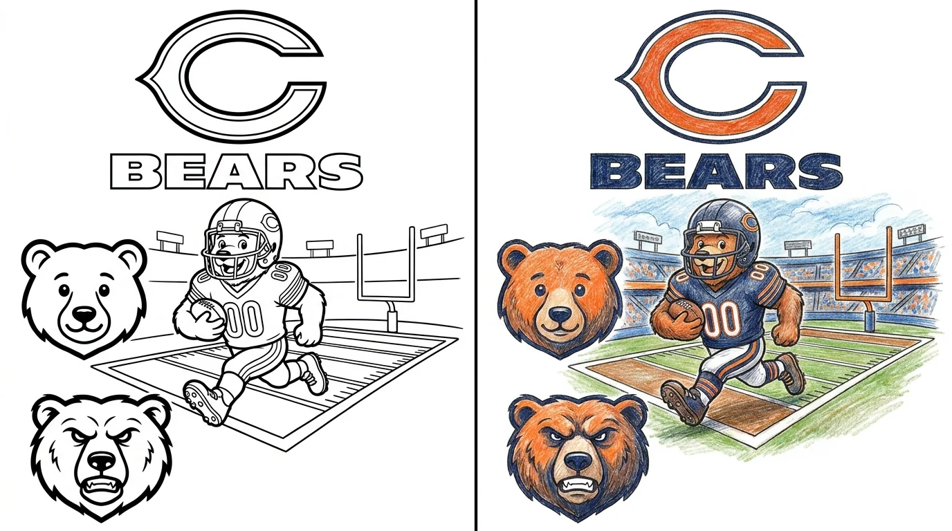 41 Chicago Bears Coloring Pages (Free PDFs)