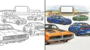 dodge charger coloring pages