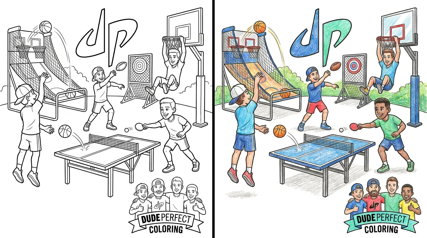 44 Dude Perfect Coloring Pages (Free PDFs)