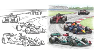 formula 1 coloring pages