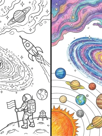 Galaxy Space coloring pages