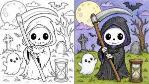 grim reaper coloring pages