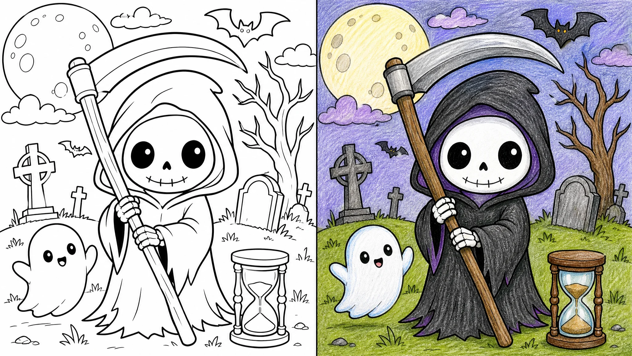 46 Grim Reaper Coloring Pages (Free PDFs)