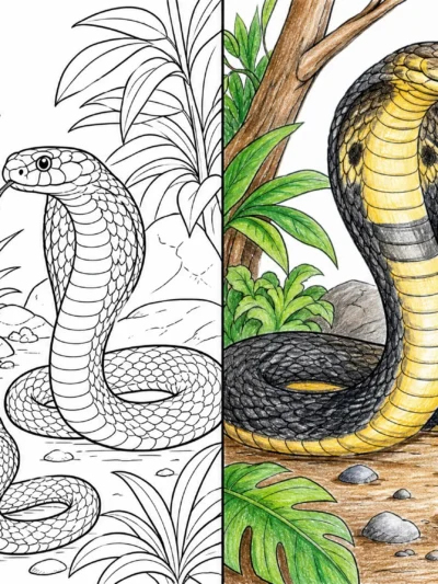 King Cobra coloring pages