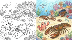 lobster coloring pages