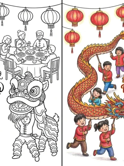 Lunar New Year coloring pages
