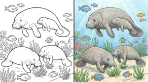 manatee coloring pages