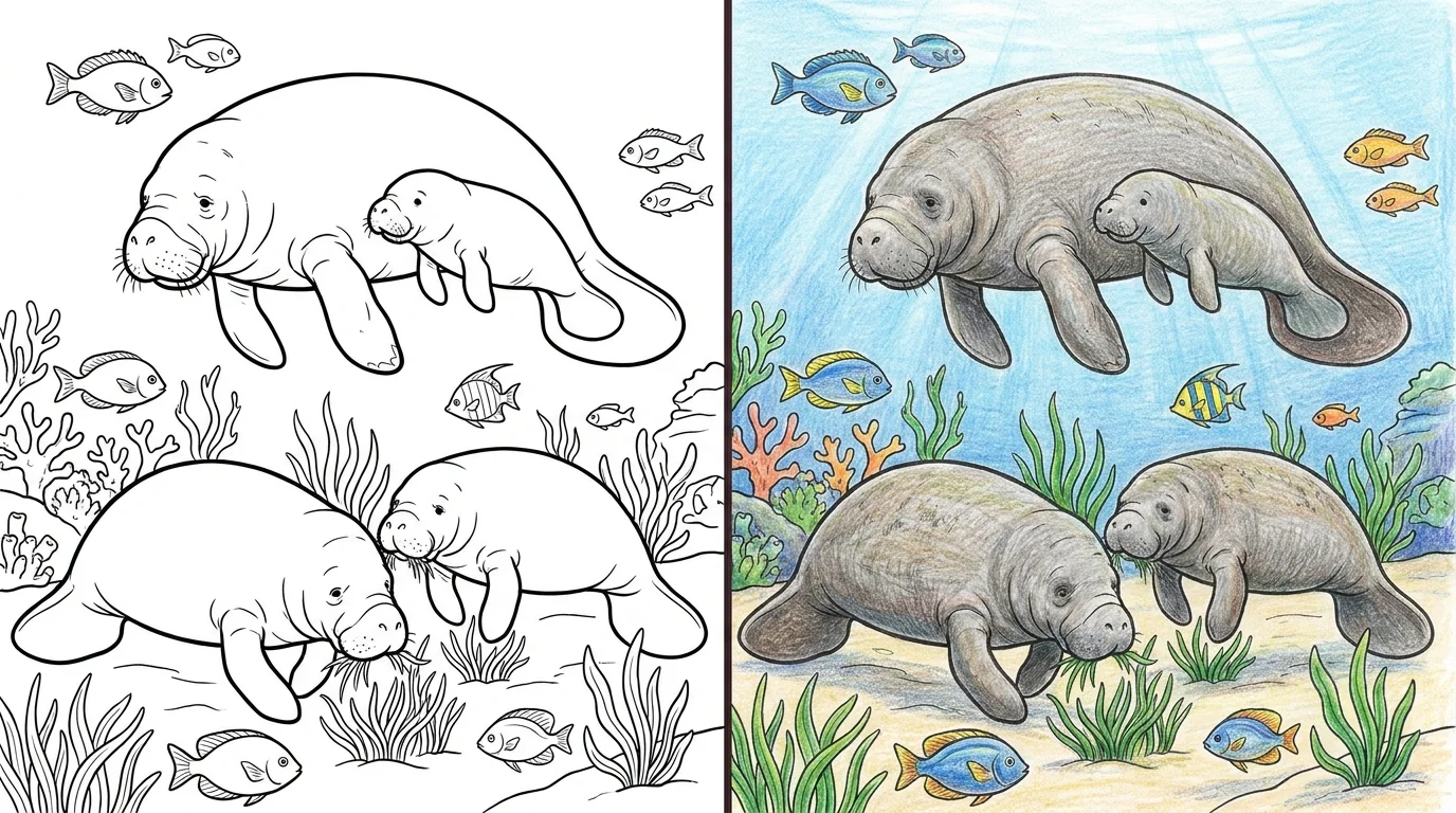 39 Manatee Coloring Pages (Free PDFs)