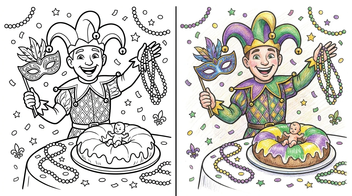 43 Mardi Gras Coloring Pages (Free PDFs)