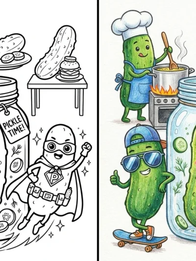Pickle coloring pages