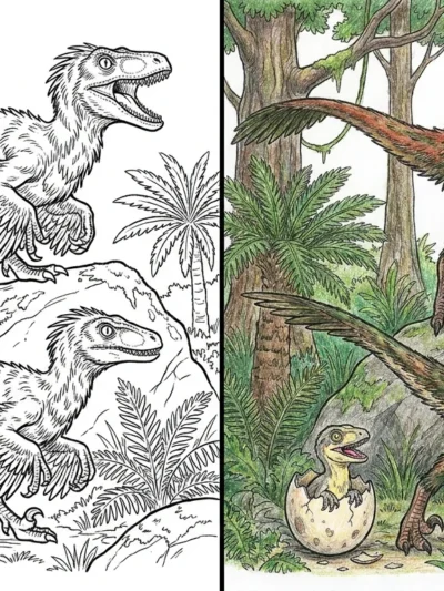Raptor coloring pages