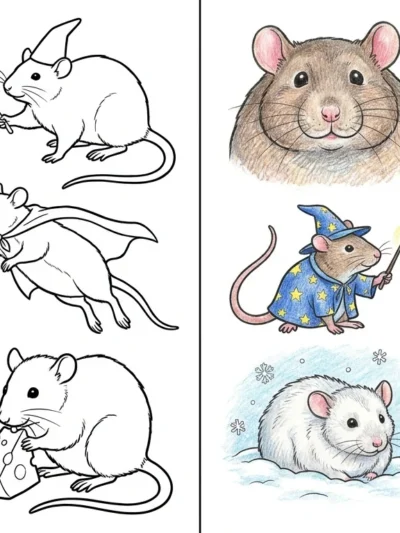 Rat coloring pages