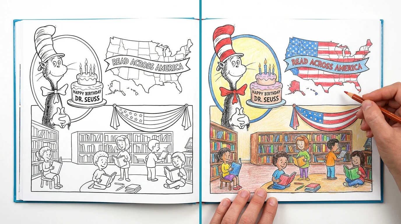 49 Read Across America Coloring Pages (Free PDFs)