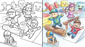 stumble guys coloring pages
