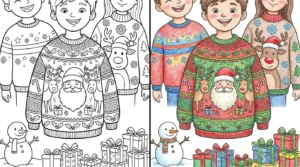 sweater coloring pages