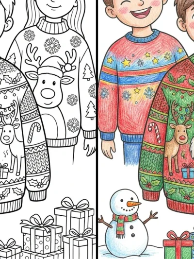 Sweater coloring pages