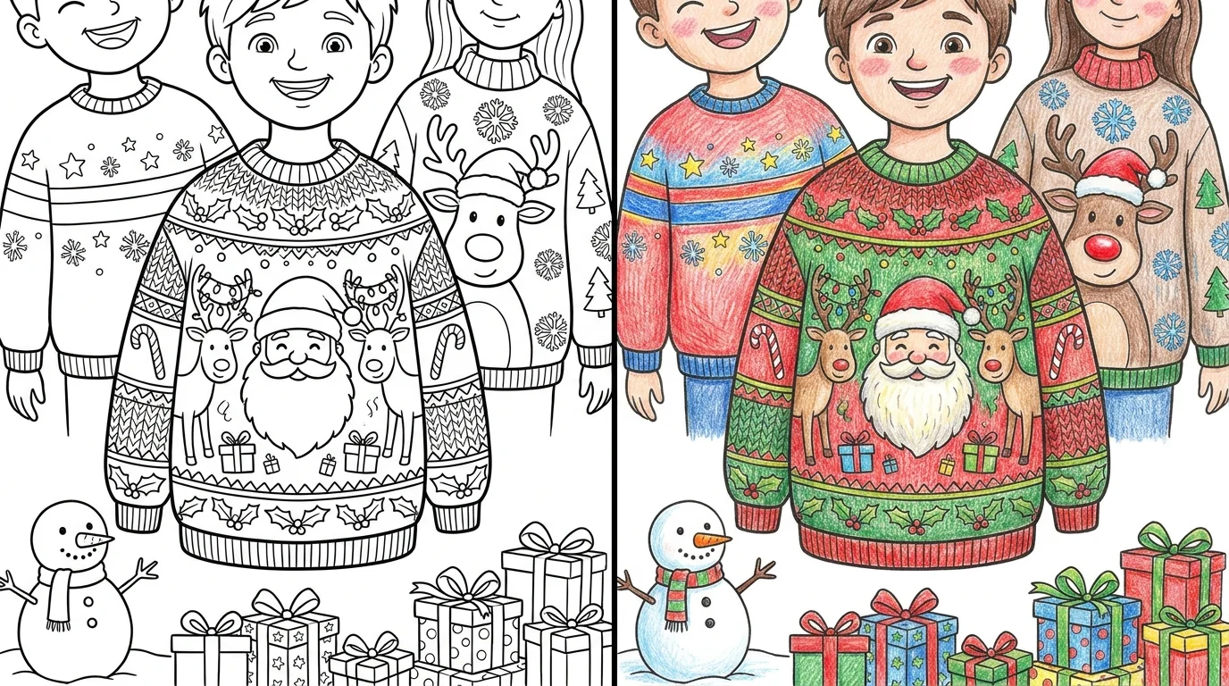 46 Sweater Coloring Pages (Free PDFs)