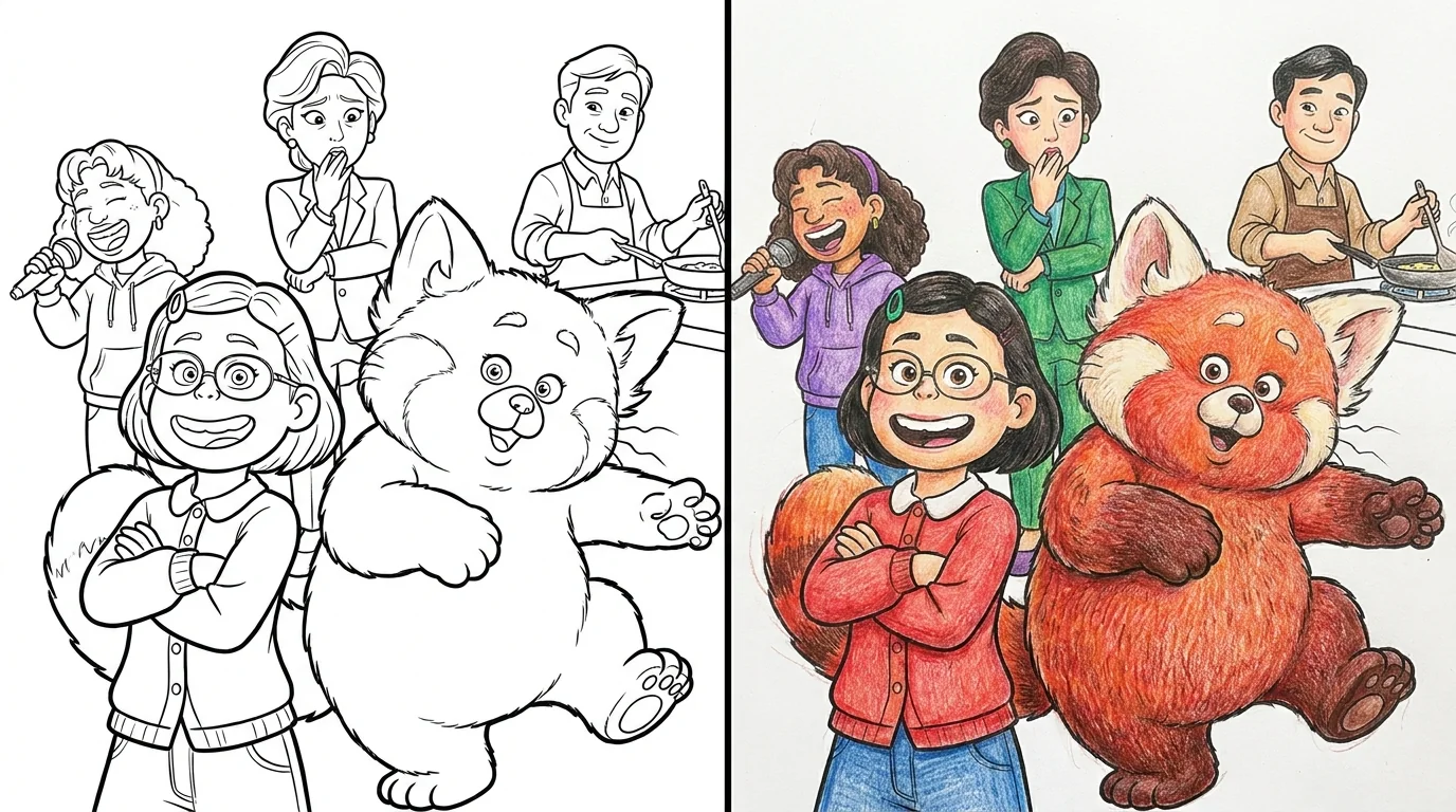 43 Turning Red Coloring Pages (Free PDFs)