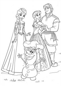 anna-elsa-kristoff-and-olaf-coloring-page