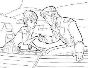 anna-and-hans-on-the-boat-coloring-page
