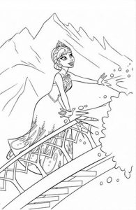 elsa-making-snow-using-her-magic-power-coloring-page